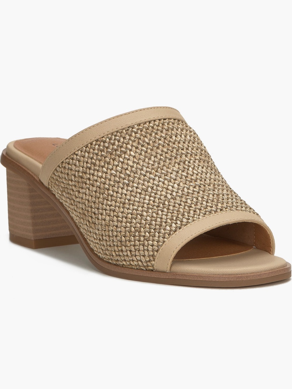 Lucky Brand Tan Woven Block Heel Mule